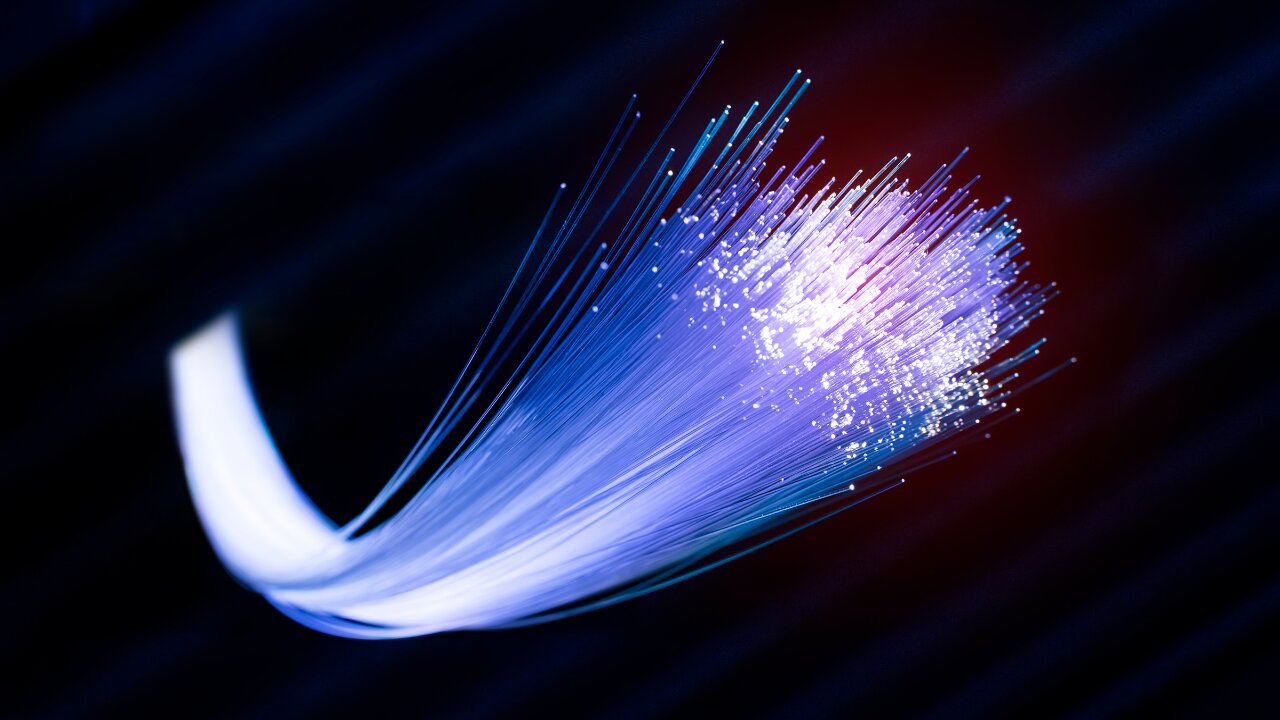 Illuminated fiber optic strands.