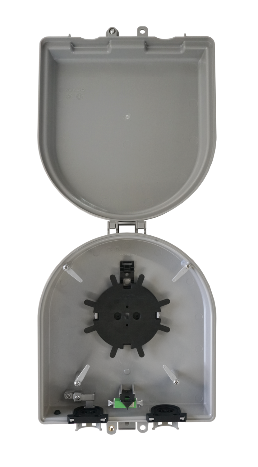 Curved CraftSmart Deploy Reel TAP enclosure open and empty.