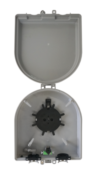 Curved CraftSmart Deploy Reel TAP enclosure open and empty.