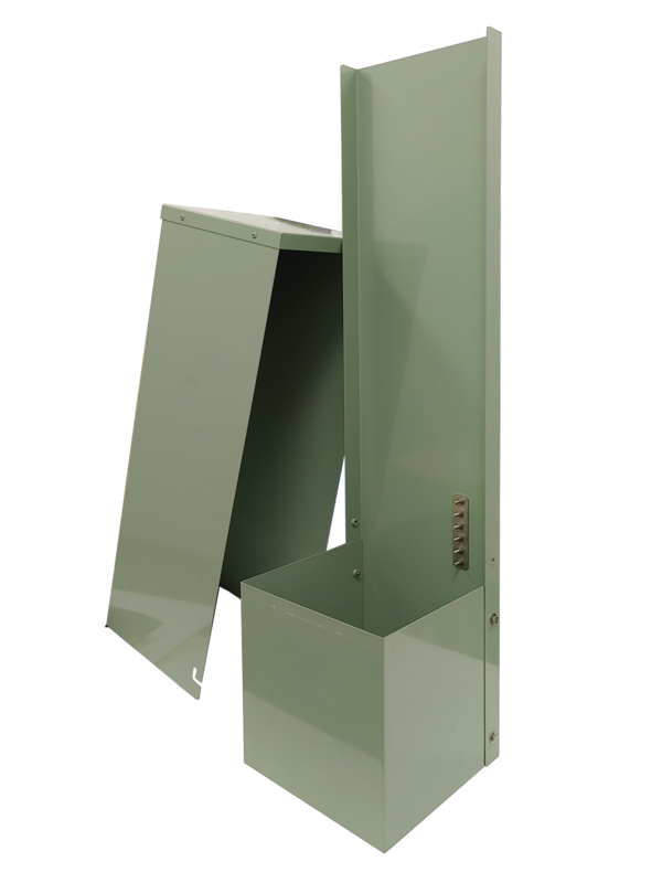 CraftSmart FiberFirst Metallic Pedestal angled view with lid.