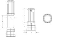 Blueprint of CraftSmart Fiber Protection Pedestals Showing Dimensions