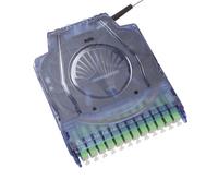 Fiber Cassettes - Clearview Blue Angled View Cover On