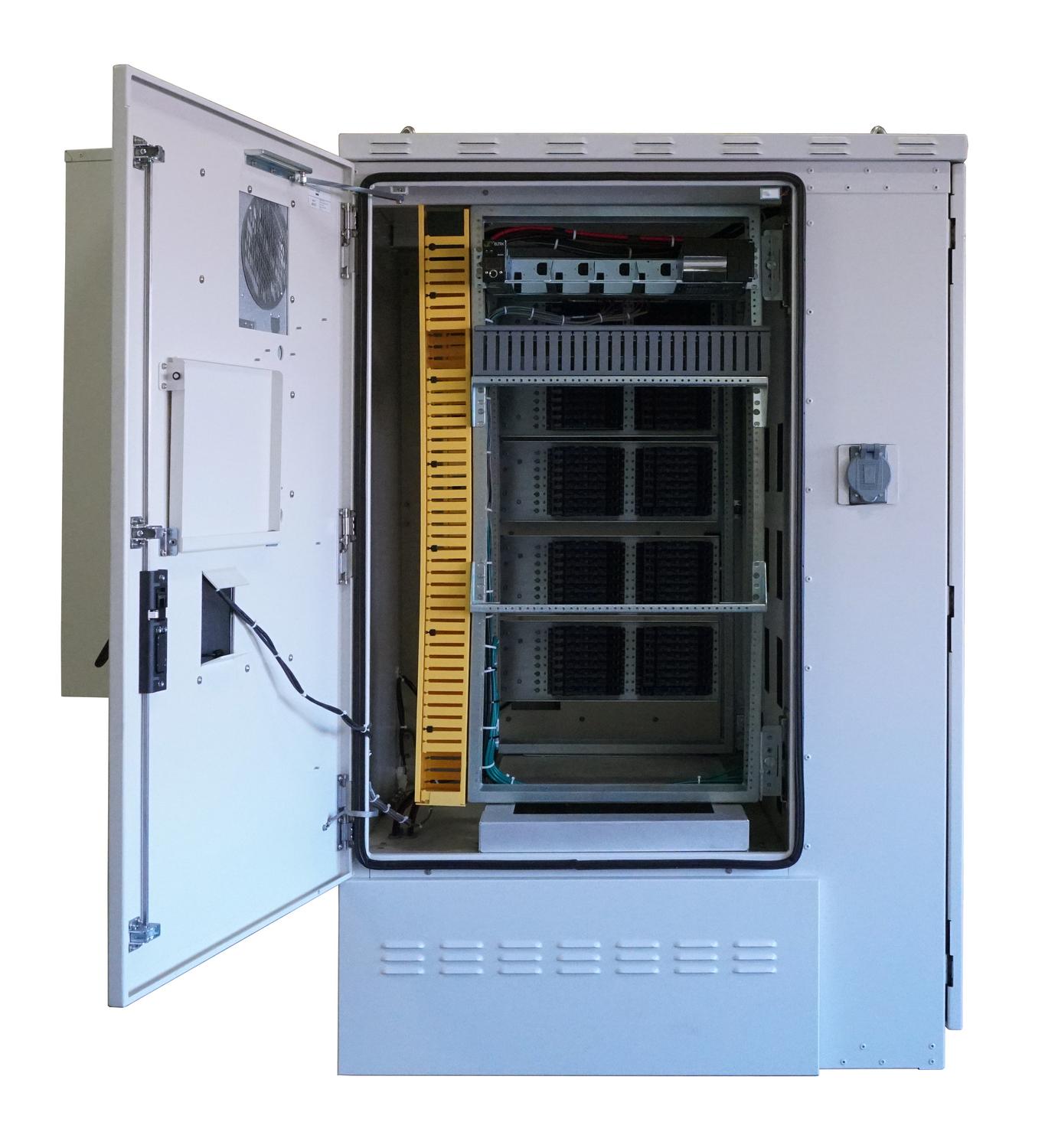 Front View of FieldSmart Fiber Active Cabinet 5400 With Door Open