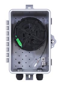 FieldSmart Mini TAP Home Deployment Kit, open from a frontal view showing components.