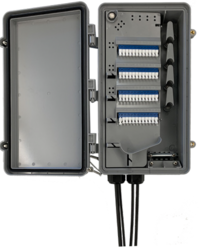 StreetSmart Fiber Hand-Off Box With Hinged Plate Closed