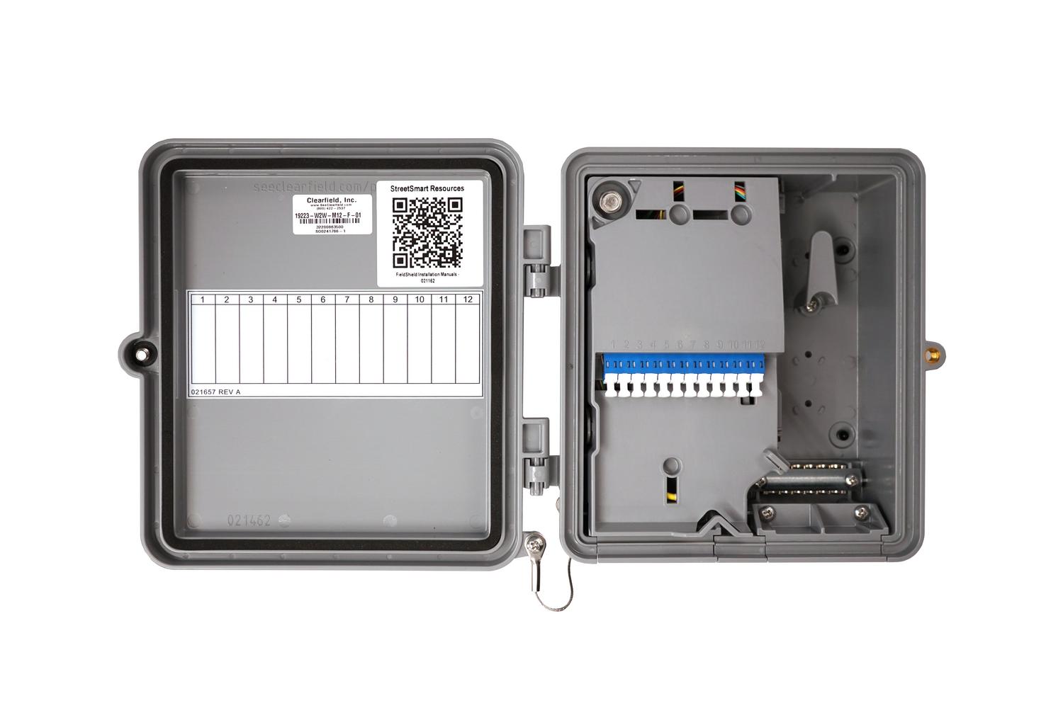 StreetSmart Small Count Fiber Hand-Off Box Door Open