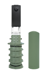 20 inch Ready Connect Terminal light green pedestal with lid.