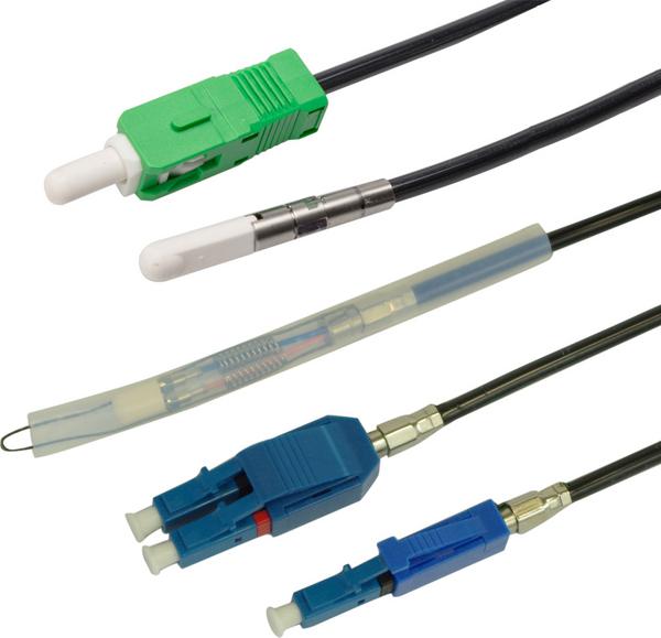 FieldShield SC and LC Pushable Fiber Connectors