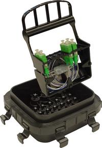 YOURx Fiber Terminal Box open showing internal components.